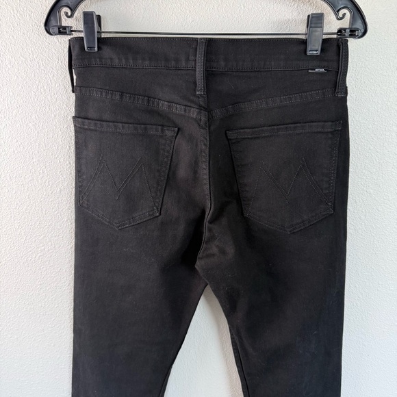 NWOT MOTHER Tomcat High Rise Ankle Straight Jeans Lasting Impression Black Denim - Picture 7 of 13